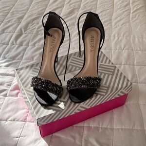 Black Embellished Heels